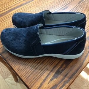 Dansko Blue Suede Slip-On Loafer